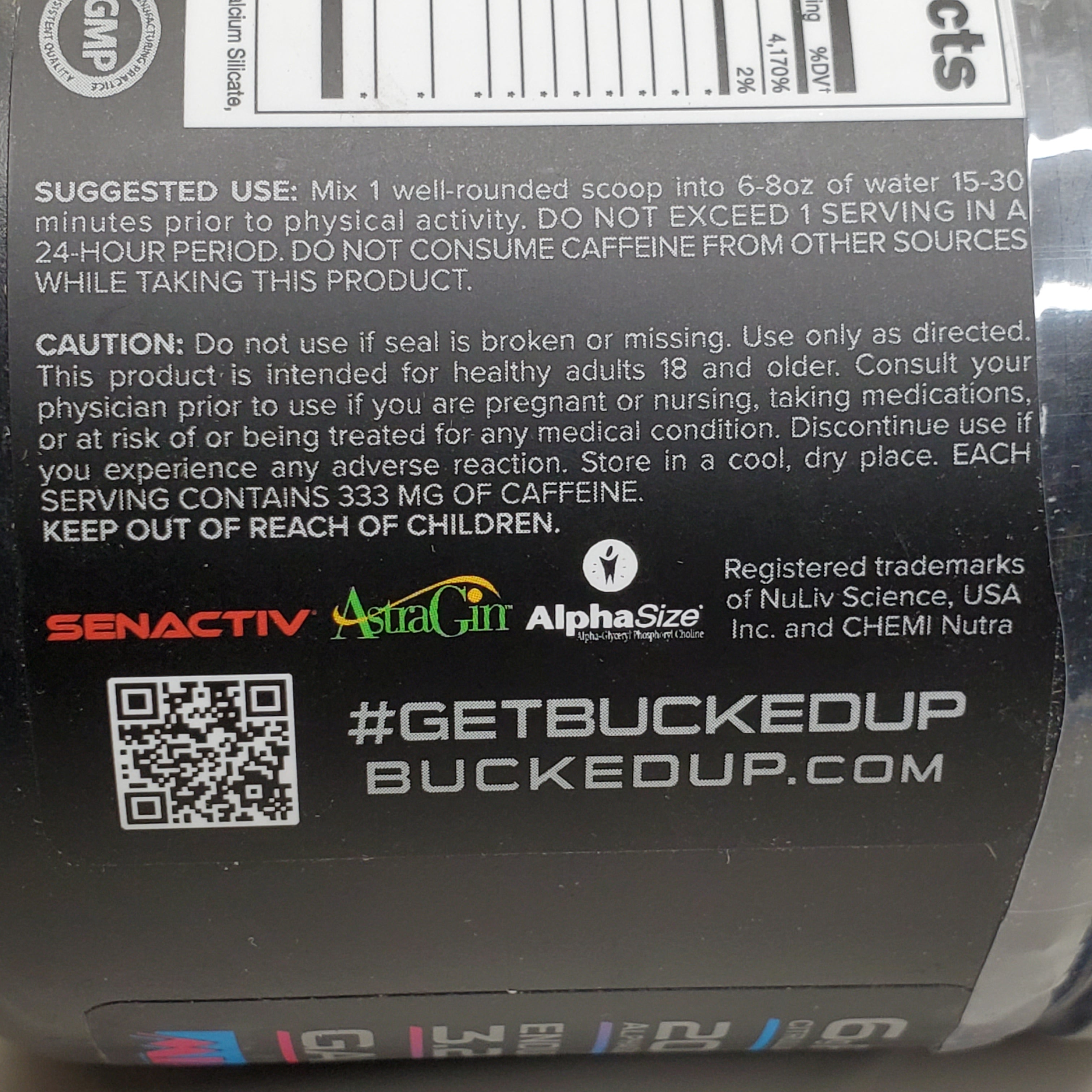 Bucked Up Woke AF Miami Pre-Workout | 333mg Caffeine | 20 Servings