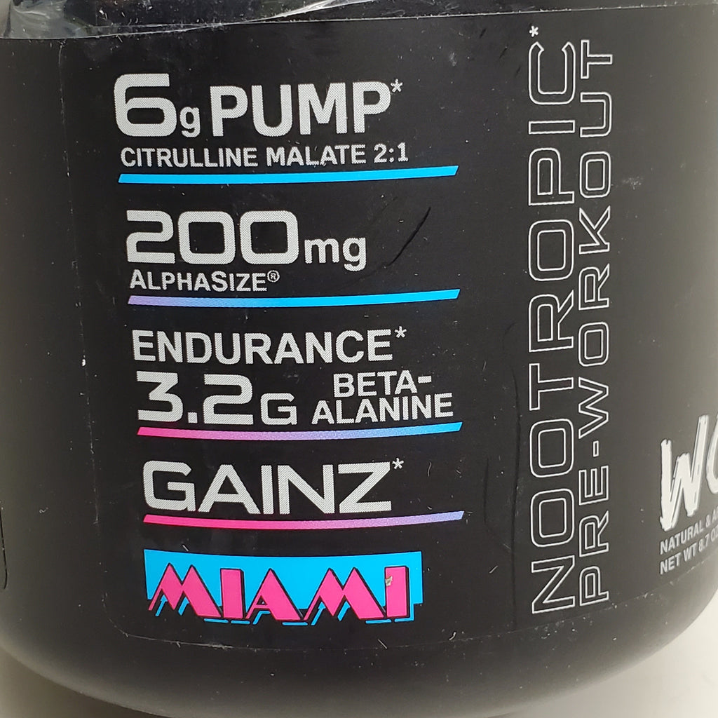 Bucked Up Woke AF Miami Pre-Workout | 333mg Caffeine | 20 Servings