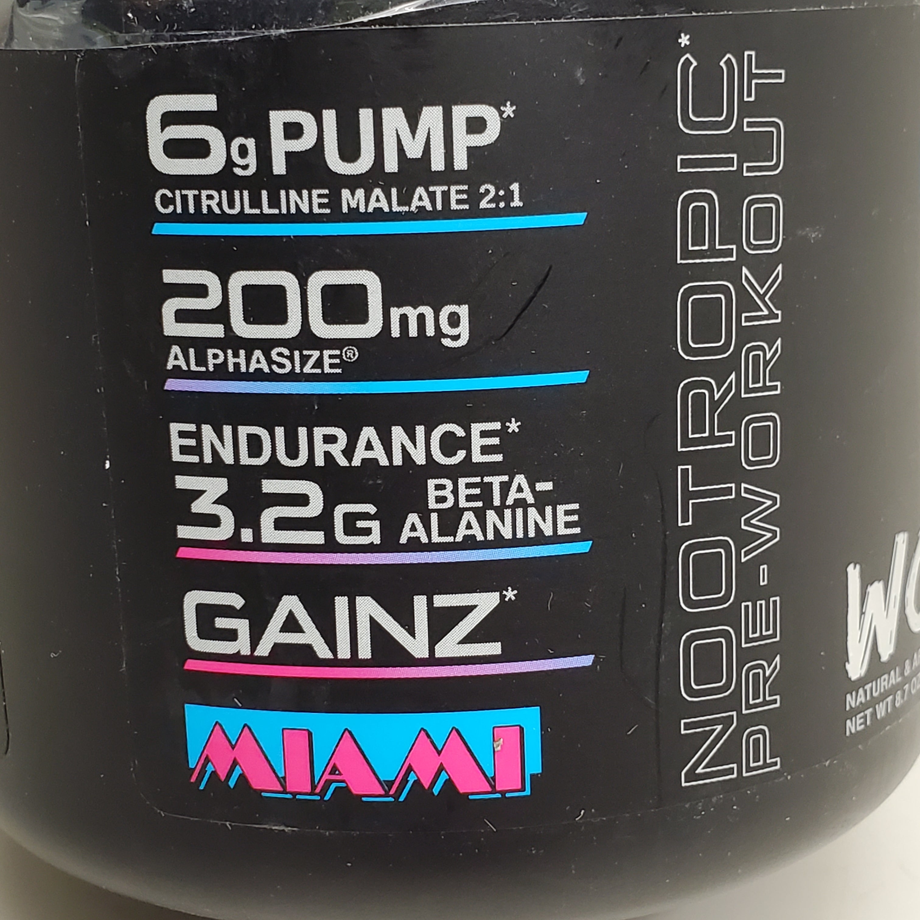 Bucked Up Woke AF Miami Pre-Workout | 333mg Caffeine | 20 Servings
