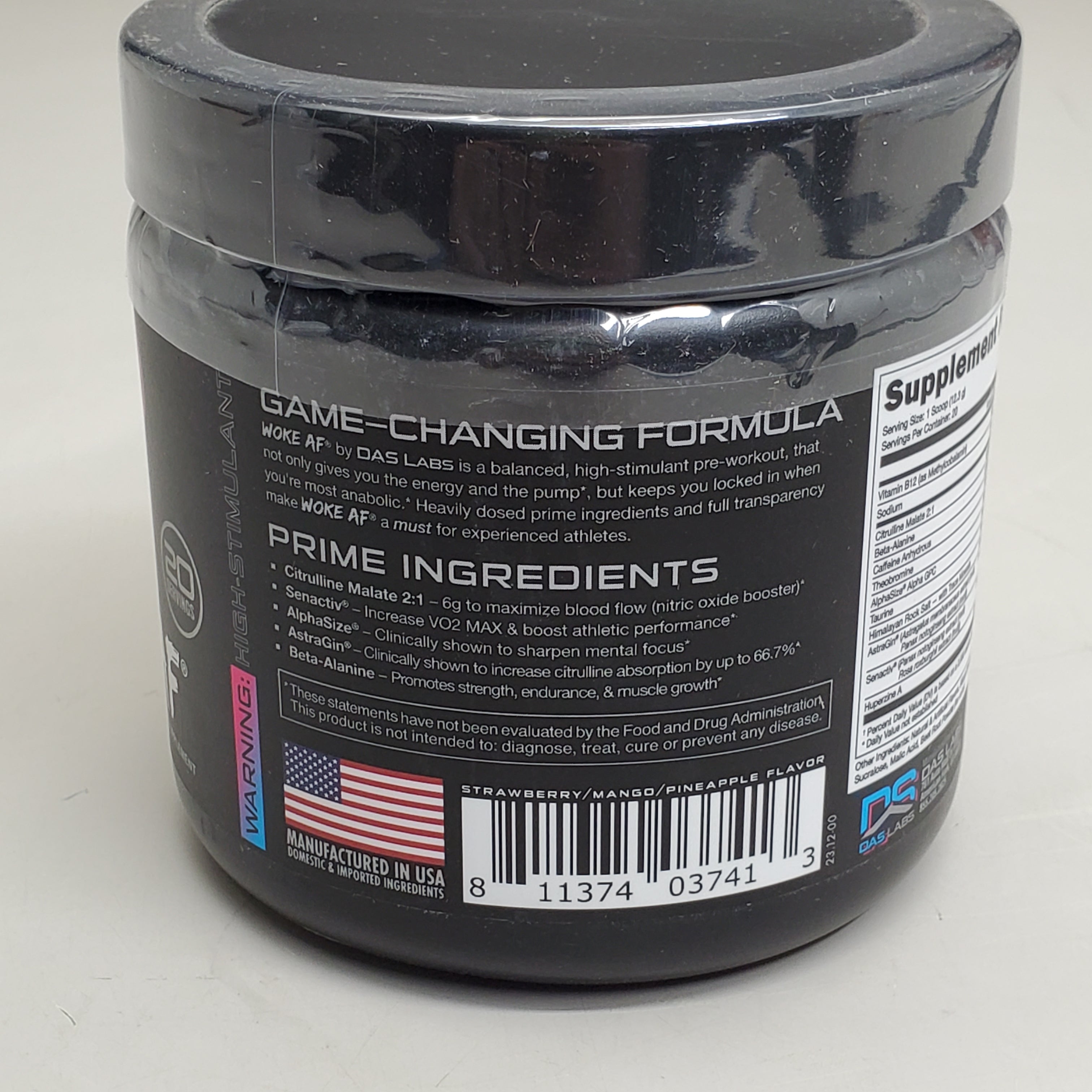 Bucked Up Woke AF Miami Pre-Workout | 333mg Caffeine | 20 Servings